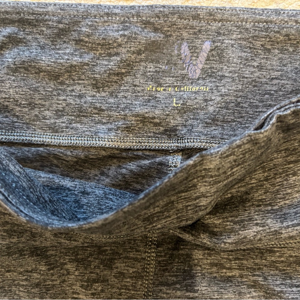 Aviator Nation Charcoal High-Waist Leggings with Pink Bolt - Picture 9 of 11